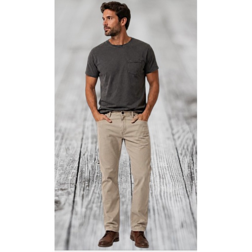 English Laundry Men's 5 Pocket Pants 40x30 Khaki Tan Straight Fit Stretch Chino